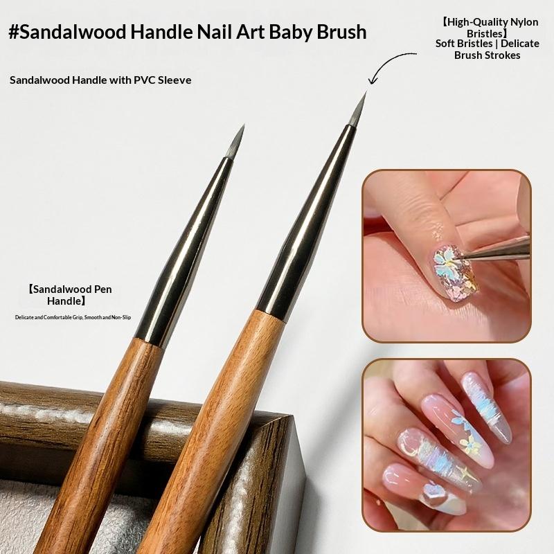 Workshop Tools For Carpentry - 7mm Sandalwood Nail Art Brush Detail