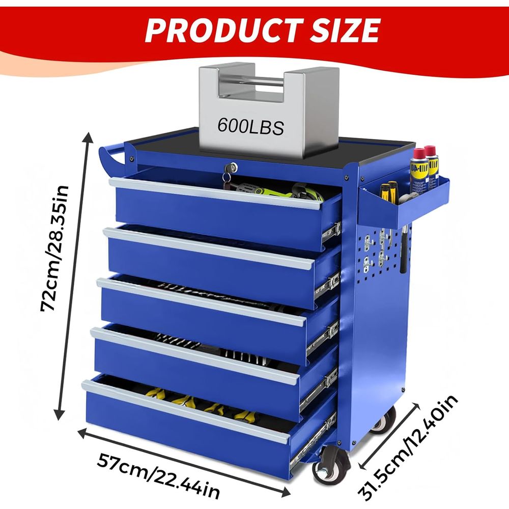 5 Drawer Wheeled Lockable Meta - Workshop Tools Needed recensione e prezzo